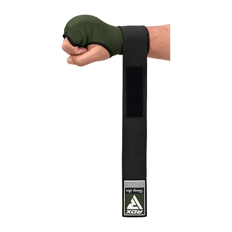 RDX IS Gel Padded Inner Gloves Hook & Loop Wrist Strap for Knuckle Protection OEKO-TEX® Standard 100 certified#color_army-green