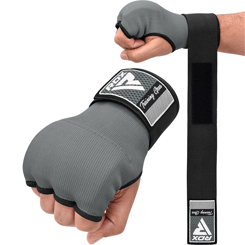 RDX IS Gel Padded Inner Gloves Hook & Loop Wrist Strap for Knuckle Protection OEKO-TEX® Standard 100 certified#color_grey