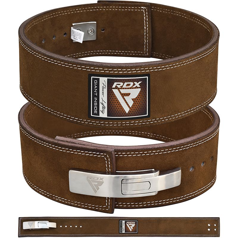 RDX 4 INCH IPL / USPA & World Powerlifting Congress APPROVED Powerlifting Leather Gym Belt#color_brown