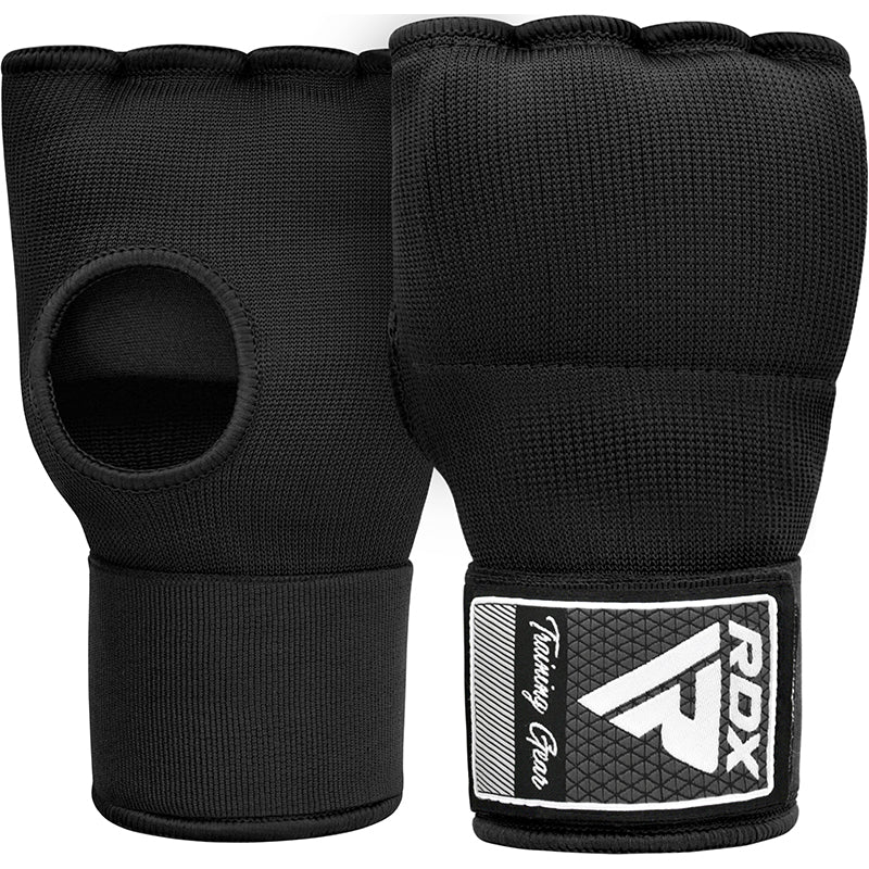 RDX IS Gel Padded Inner Gloves Hook & Loop Wrist Strap for Knuckle Protection OEKO-TEX®_Standard 100 certified#color_black