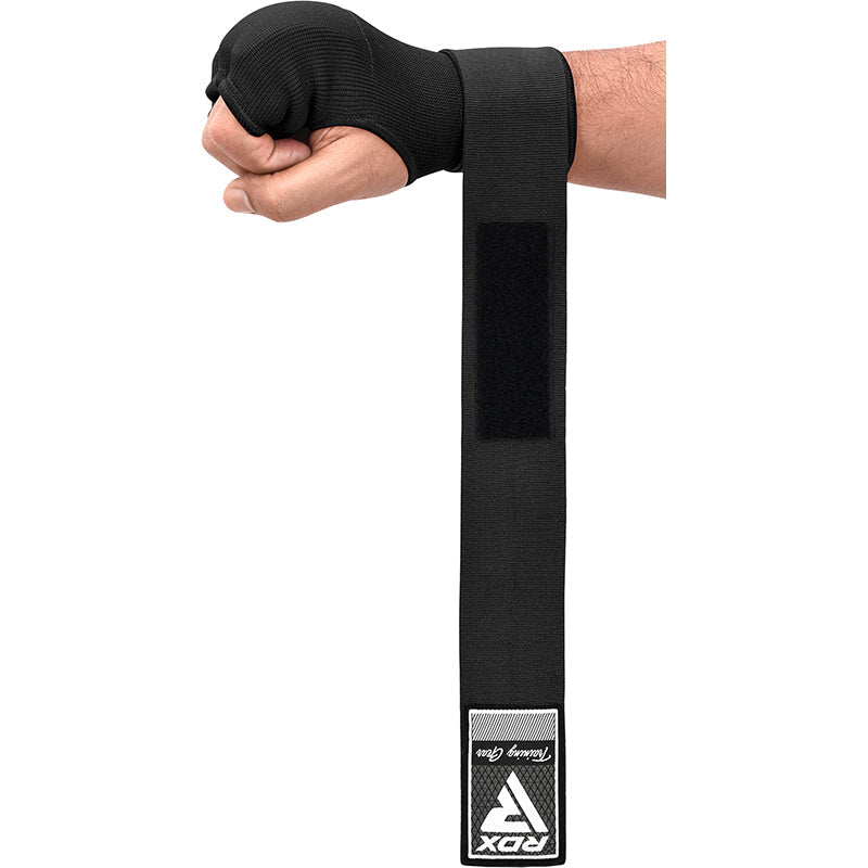 RDX IS Gel Padded Inner Gloves Hook & Loop Wrist Strap for Knuckle Protection OEKO-TEX®_Standard 100 certified#color_black