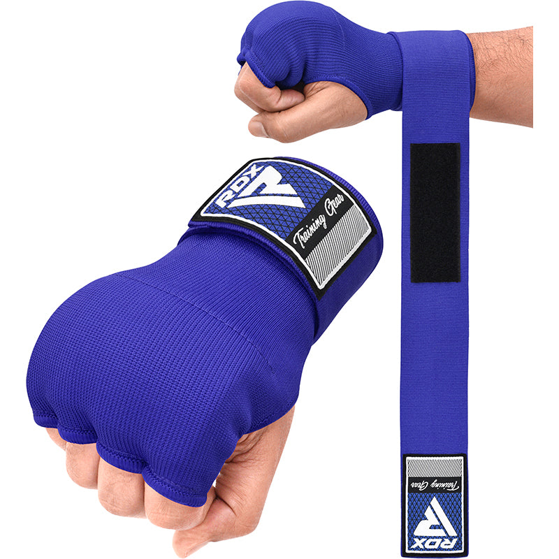 RDX IS Gel Padded Inner Gloves Hook & Loop Wrist Strap for Knuckle Protection OEKO-TEX®_Standard 100 certified#color_blue