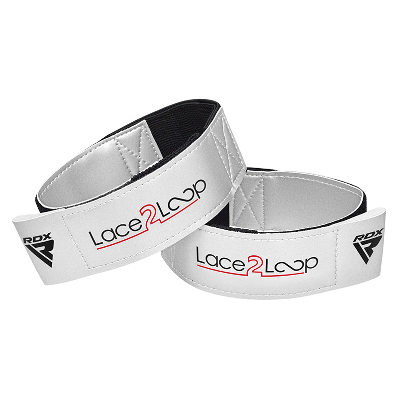 RDX T2 Wrist Straps for Lace-Up Boxing Gloves#color_white