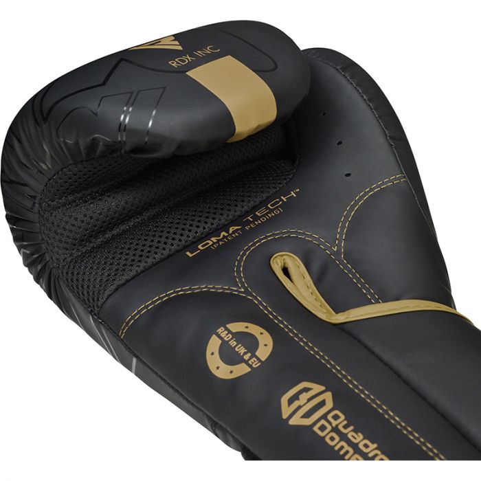 RDX F6 Kara Boxing Training Gloves Black#color_golden