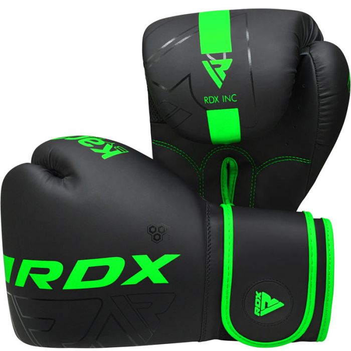 RDX F6 Kara Boxing Training Gloves Black#color_green