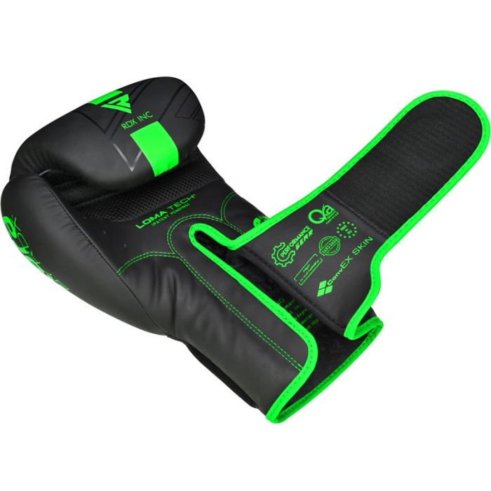 RDX F6 Kara Boxing Training Gloves Black#color_green