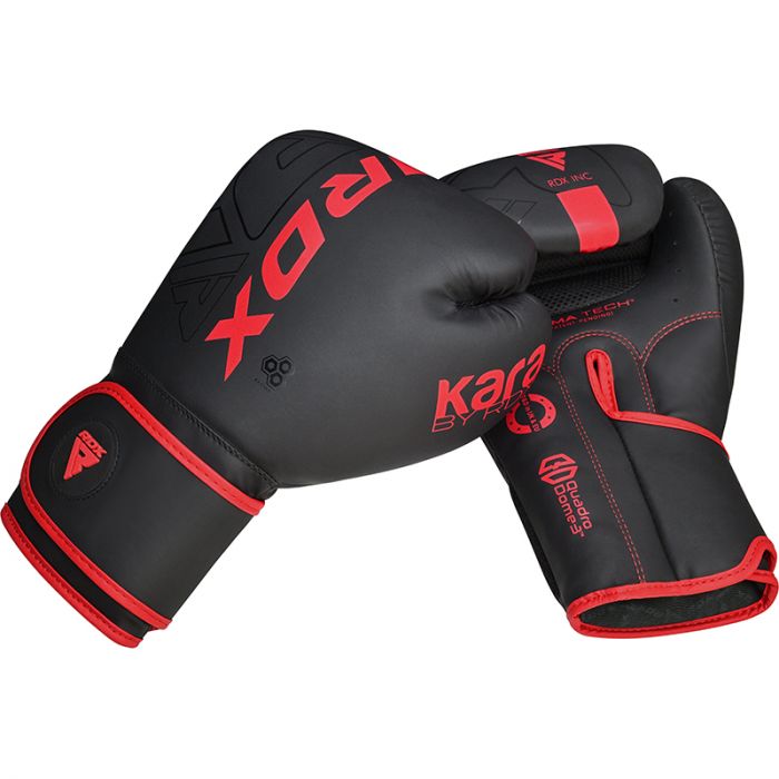 RDX F6 Kara Boxing Training Gloves Black#color_red