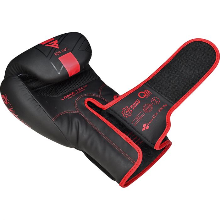 RDX F6 Kara Boxing Training Gloves Black#color_red