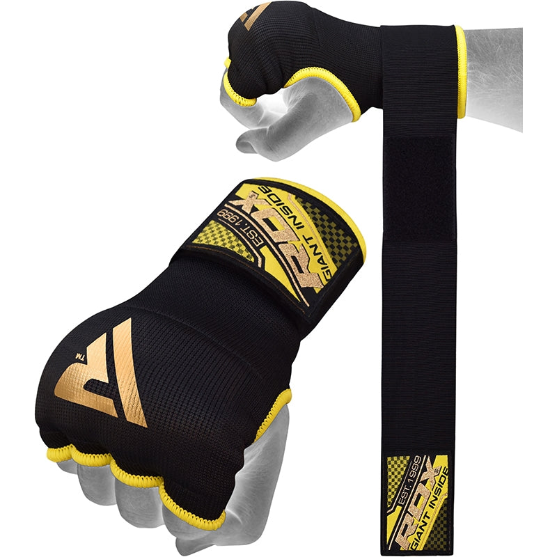 RDX 75cm Gel Inner Gloves with Wrist Strap#color_yellow