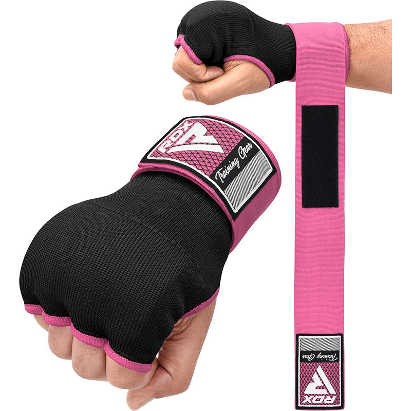 RDX IS Gel Padded Inner Gloves Hook & Loop Wrist Strap for Knuckle Protection OEKO-TEX®_Standard 100 certified#color_pink