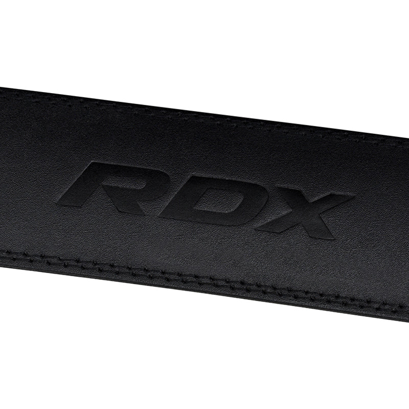 RDX 4 Inch Leather Weightlifting Gym Belt#color_black