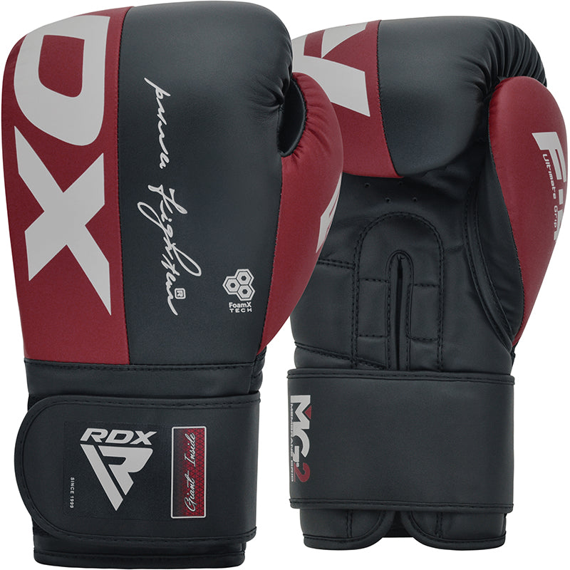 RDX F4 Boxing Sparring Gloves Hook & Loop#color_maroon