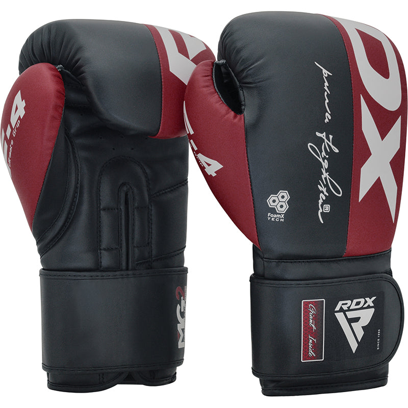 RDX F4 Boxing Sparring Gloves Hook & Loop#color_maroon