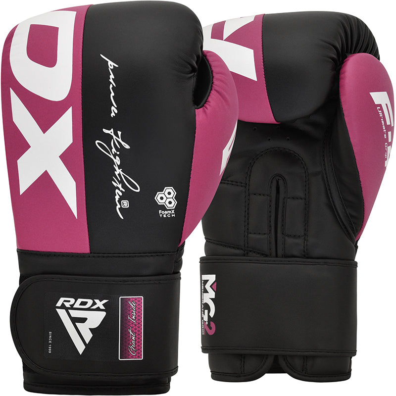 RDX F4 Boxing Sparring Gloves Hook & Loop#color_pink