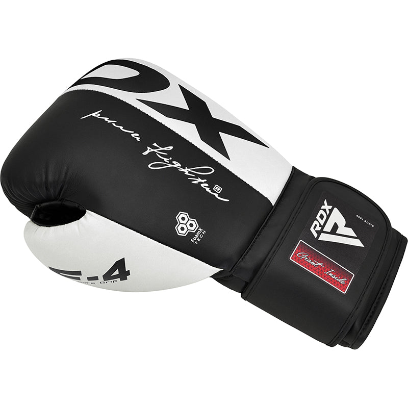 RDX F4 Boxing Sparring Gloves Hook & Loop#color_black