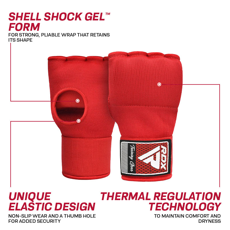 RDX 75cm Gel Inner Gloves with Wrist Strap#color_red