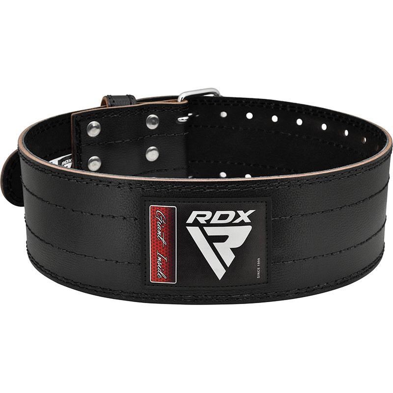 RDX RD1 4â  Powerlifting Leather Gym Belt#color_black