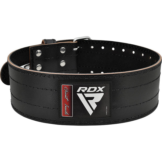 RDX RD1 4â  Powerlifting Leather Gym Belt#color_black