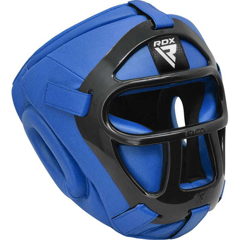 RDX T1F Head Guard with Removable Face Cage#color_blue