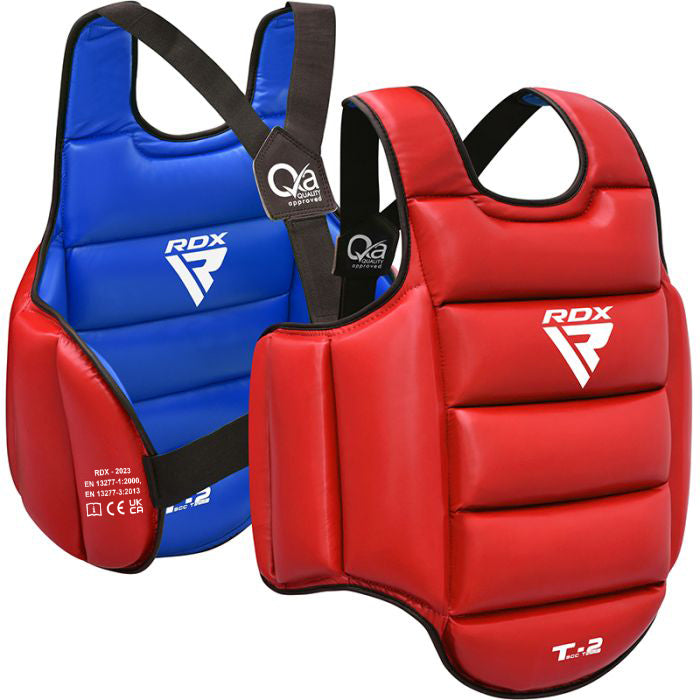 RDX T2 Karate Chest Guard#color_redblue